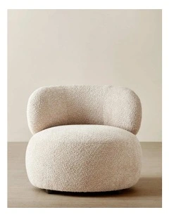 Brayden Woven Fabric Occasional Chair in Beige