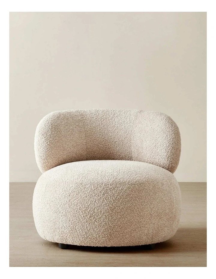 Brayden Woven Fabric Occasional Chair in Beige image 1