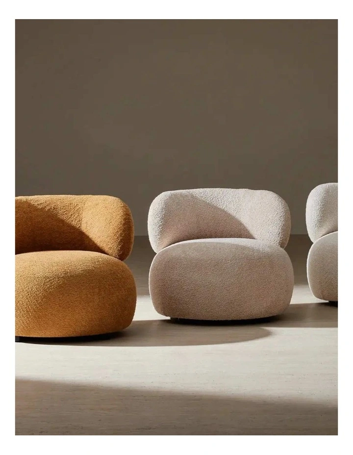 Brayden Woven Fabric Occasional Chair in Beige image 3