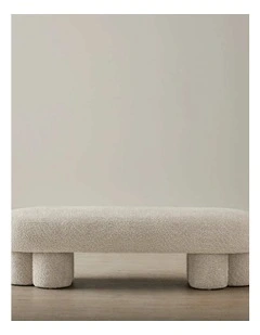Estelle Ottoman in Cream