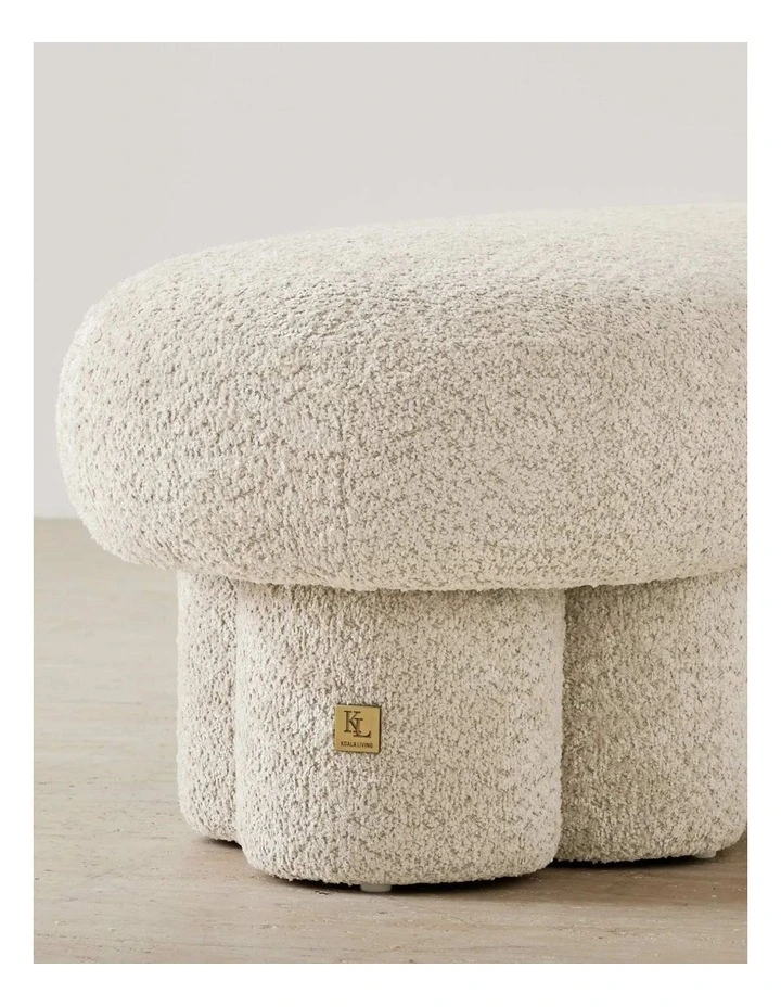 Estelle Ottoman in Cream image 3