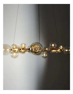 Bubbles Transparent Glass Chandelier 120 cm in Clear