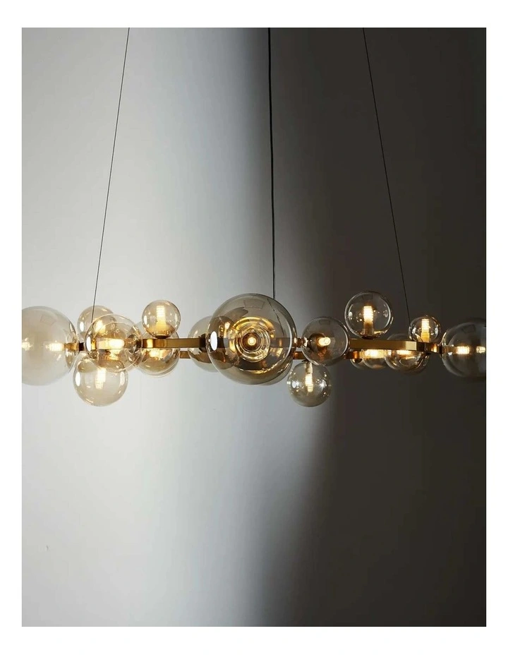 Bubbles Transparent Glass Chandelier 120 cm in Clear image 1
