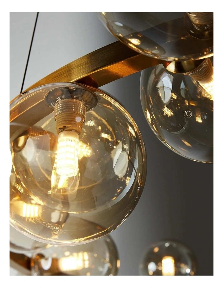 Bubbles Transparent Glass Chandelier 120 cm in Clear image 2
