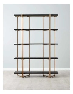 Heinrich Wooden Shelf in Black