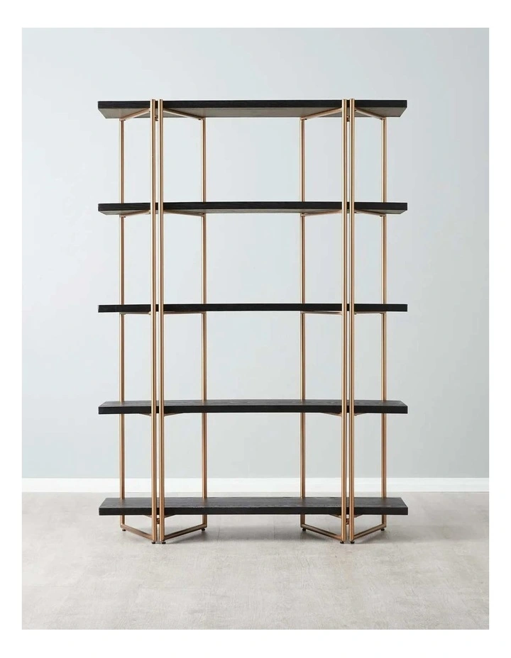 Heinrich Wooden Shelf in Black image 1