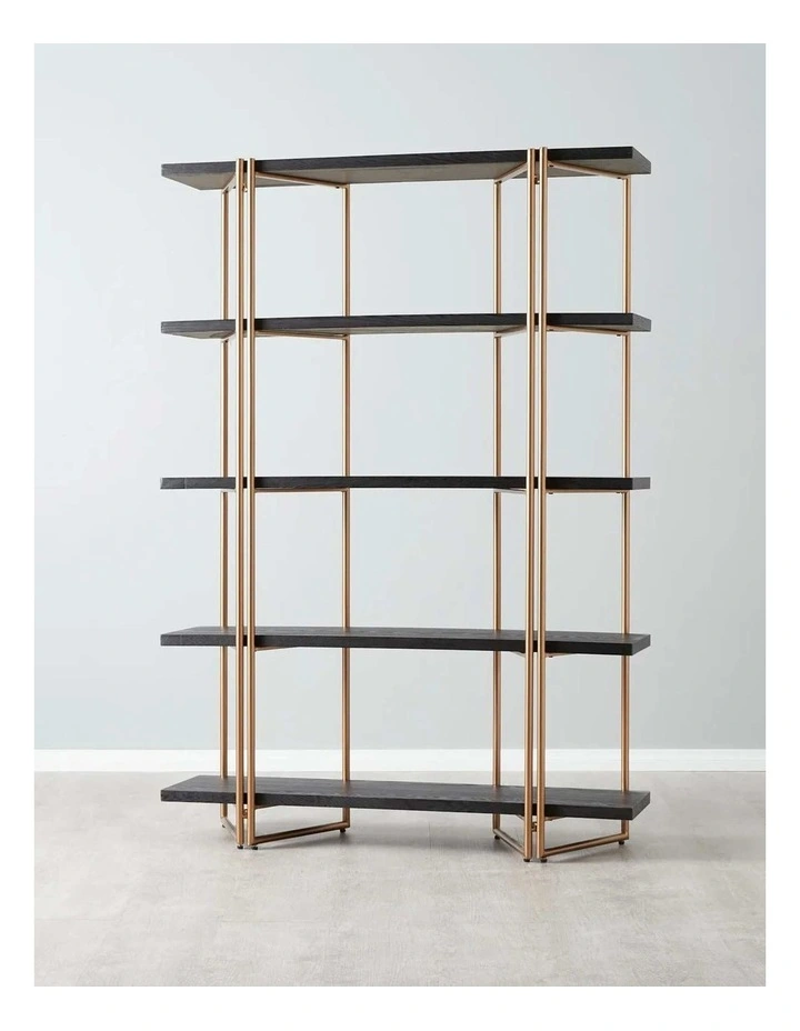 Heinrich Wooden Shelf in Black image 3
