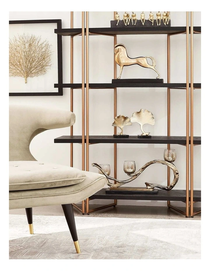 Heinrich Wooden Shelf in Black image 4