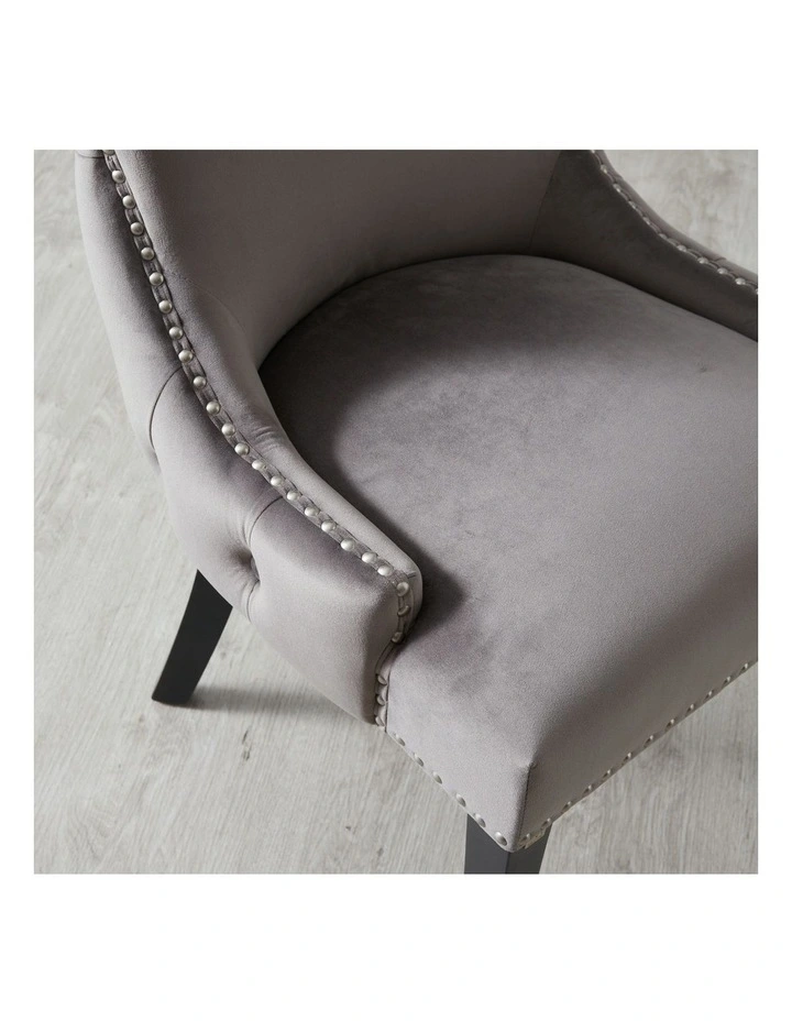 Camille Dining Chair in Pebble Grey image 4