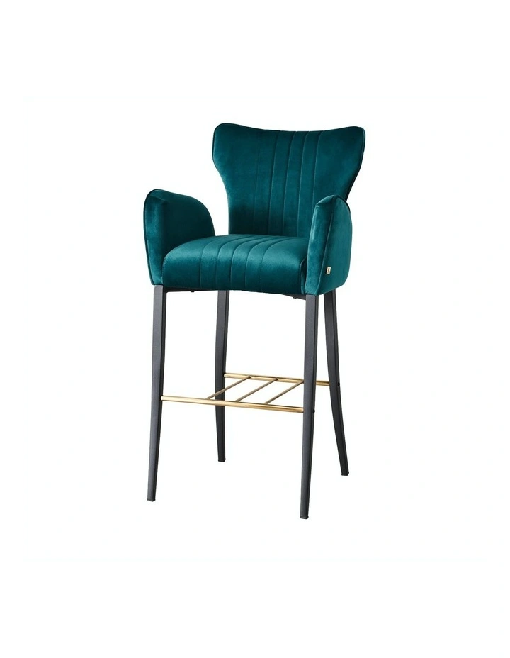 Valerie Bar Stool in Peacock Blue image 1
