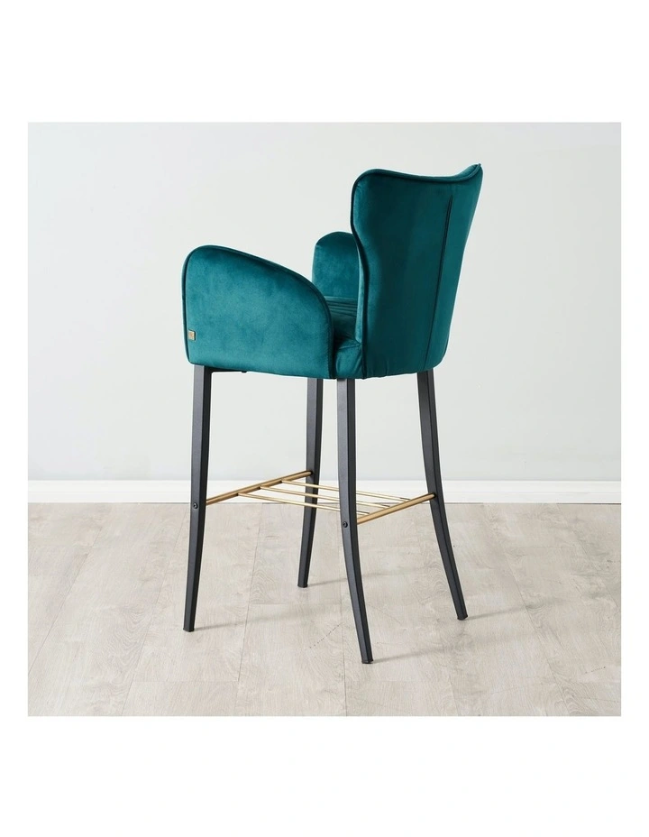 Valerie Bar Stool in Peacock Blue image 2