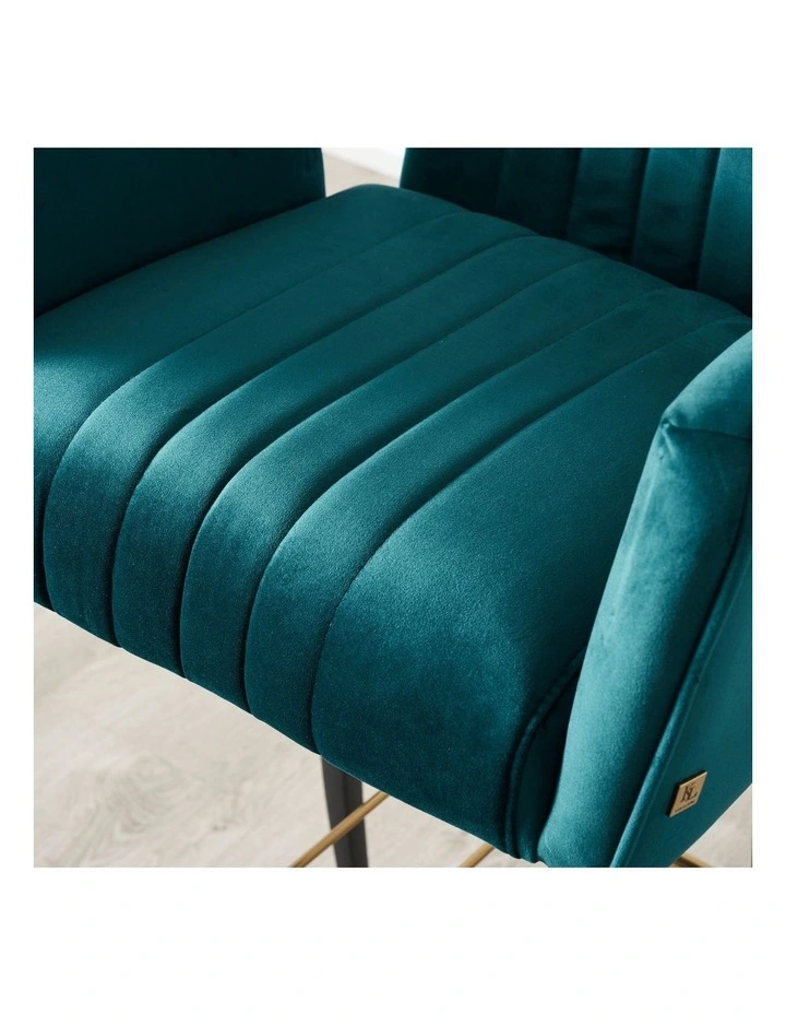 Valerie Bar Stool in Peacock Blue image 3