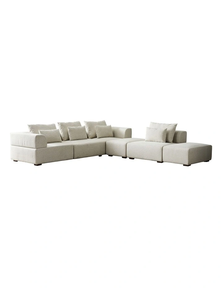 Riviera Isabelline Corner Sofa in White image 1