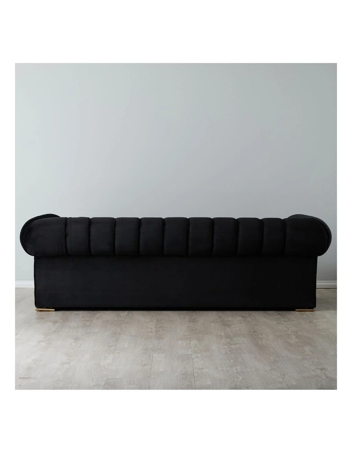 Leola 3 Seater Sofa in Black image 4