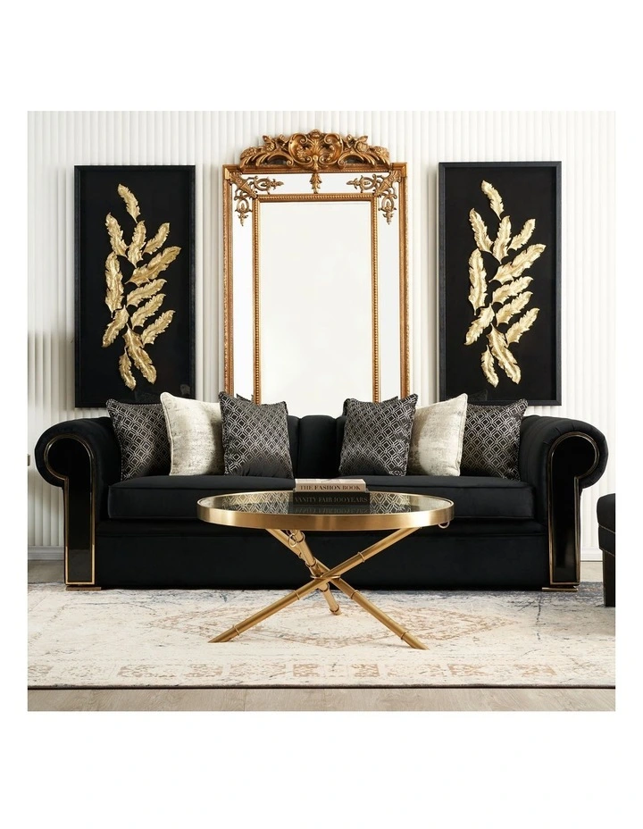 Leola 3 Seater Sofa in Black image 7
