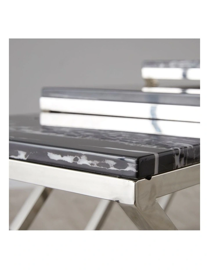 Koala Living Belle Marble Nest Side Table in Black | MYER