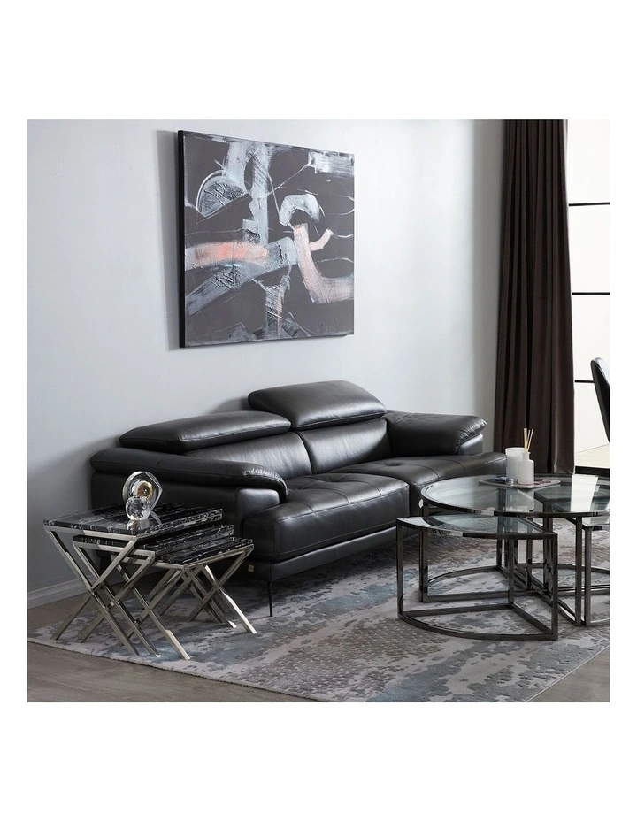 Koala Living Belle Marble Nest Side Table in Black MYER