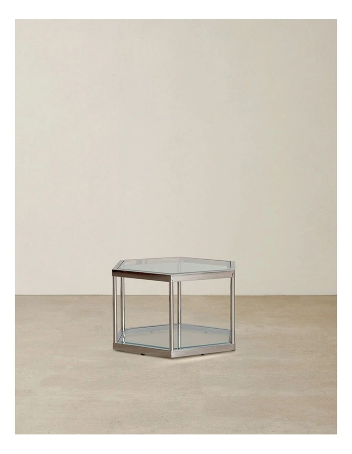 Hexagonal Table 350mm in Silver image 1