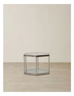 Hexagonal Table H400mm in Silver