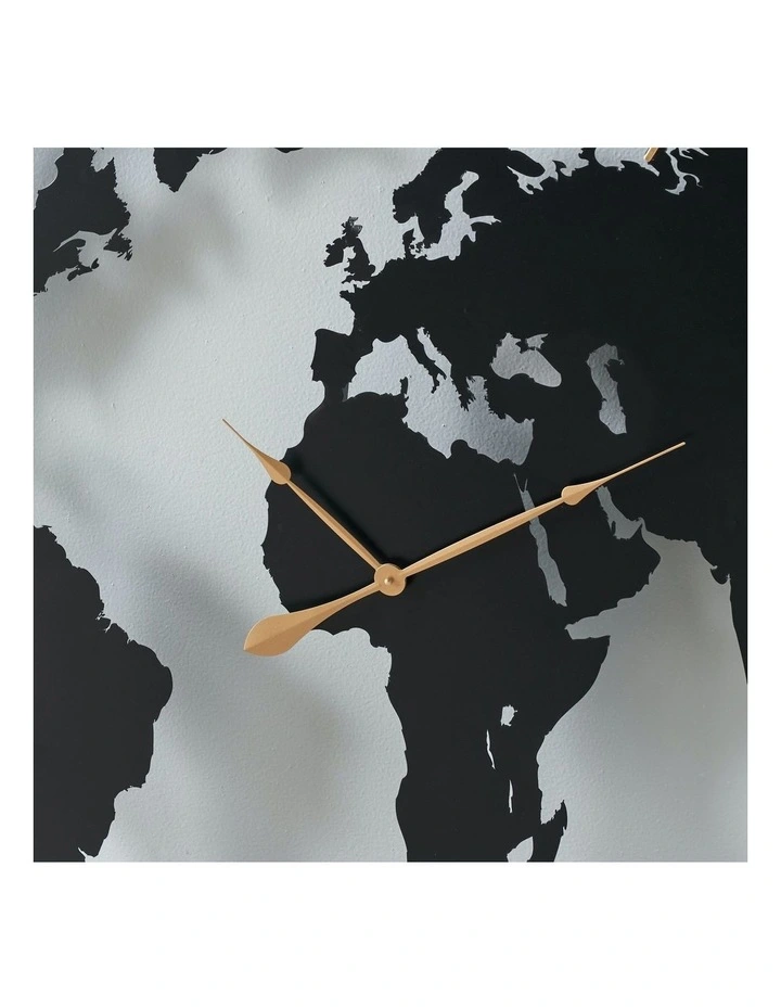Atlas Wall Clock in Black image 2