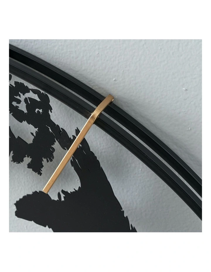 Atlas Wall Clock in Black image 3