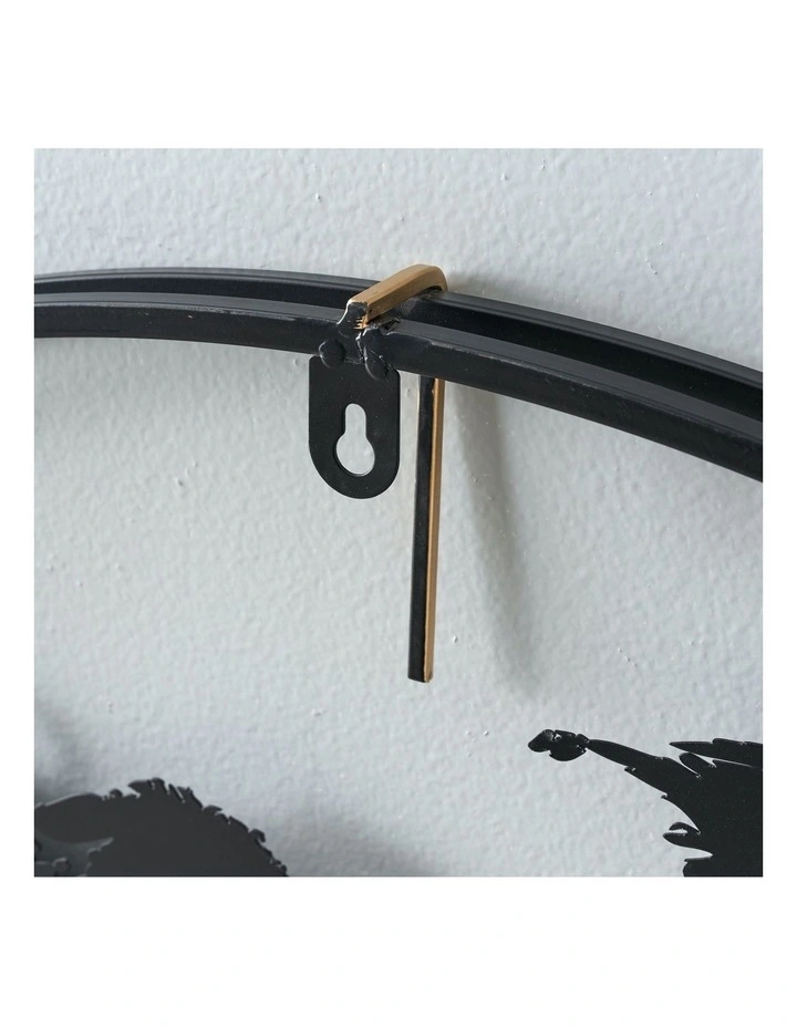 Atlas Wall Clock in Black image 4