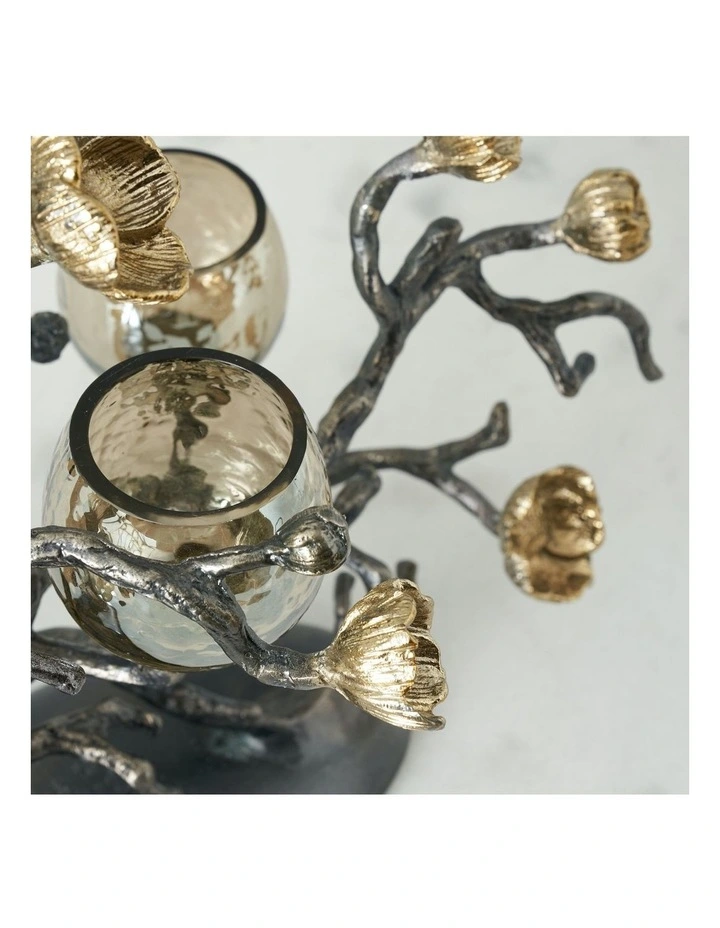 Blooming Branches Candle Holder in Black image 3
