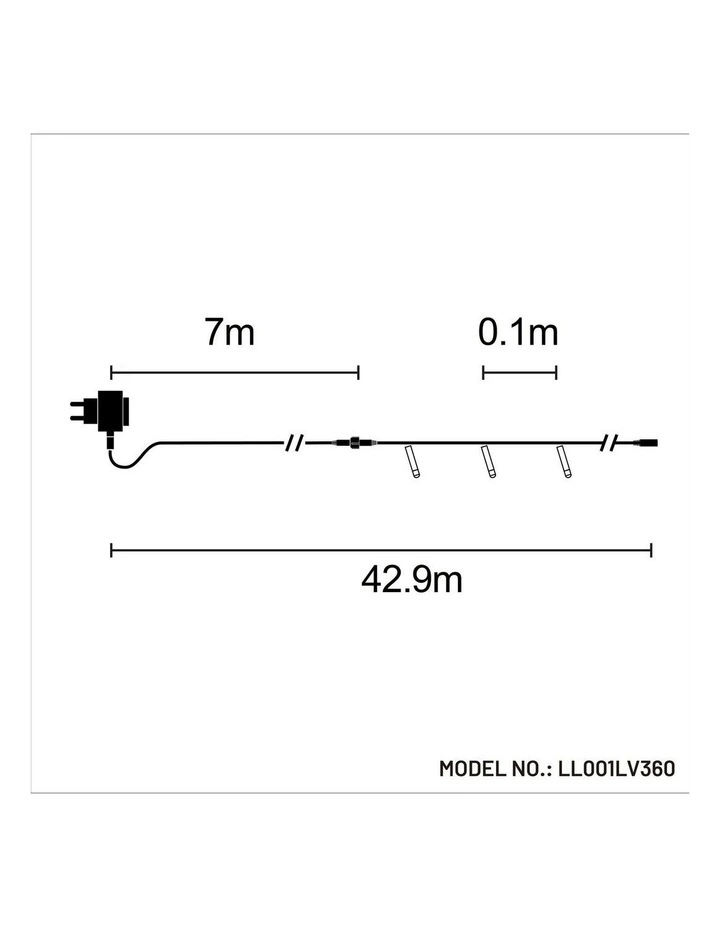 360 LED Fairy Light Chain in White image 3