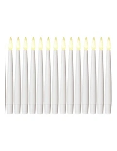 LED Wireless Candle With Remote Set of 16 in White
