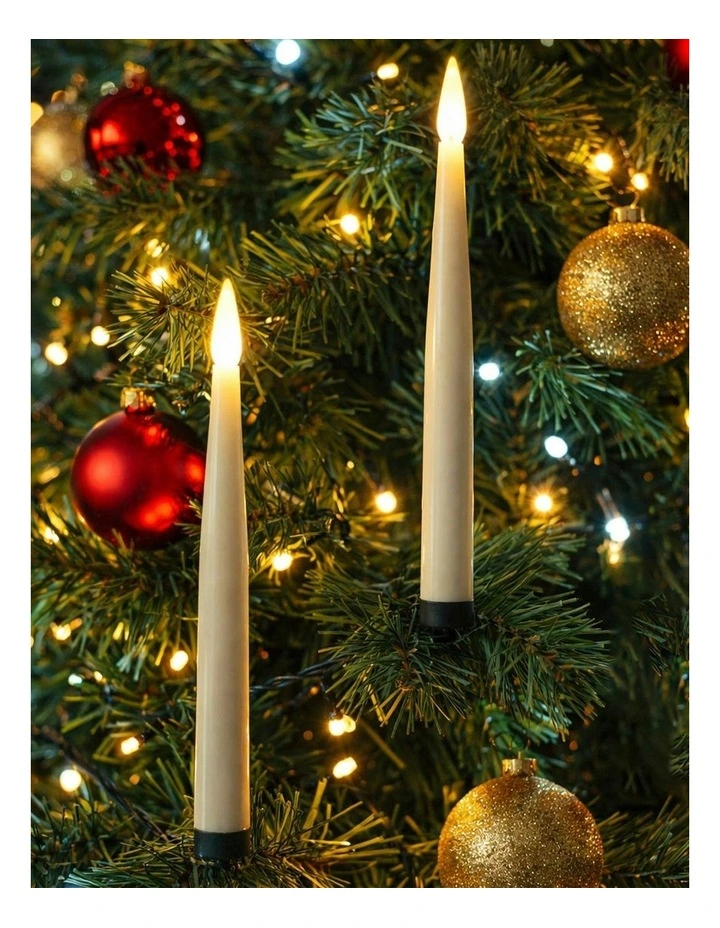 LED Wireless Candle With Remote Set of 16 in White image 2