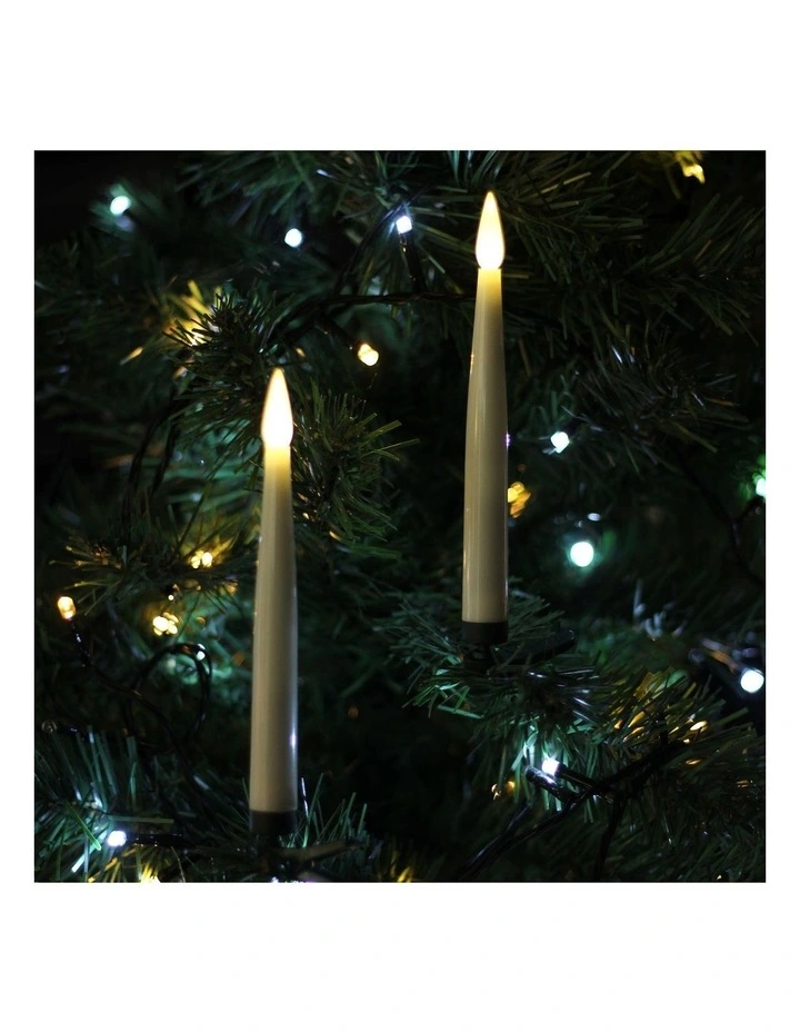 LED Wireless Candle with Remote Set of 16 in White image 2