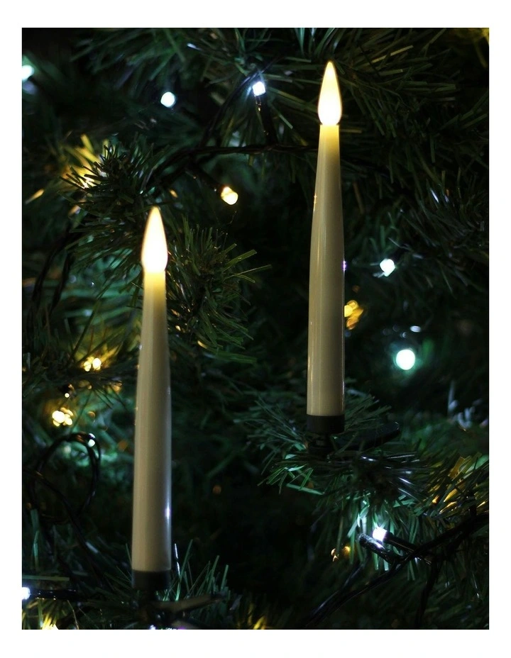 LED Wireless Candle With Remote Set of 16 in White image 3