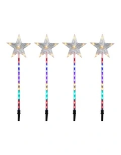LED Shooting Star Garden Light Set of 4 in Multicolour