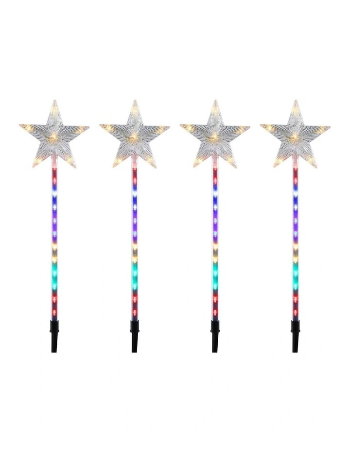 LED Shooting Star Garden Light Set of 4 in Multicolour image 1