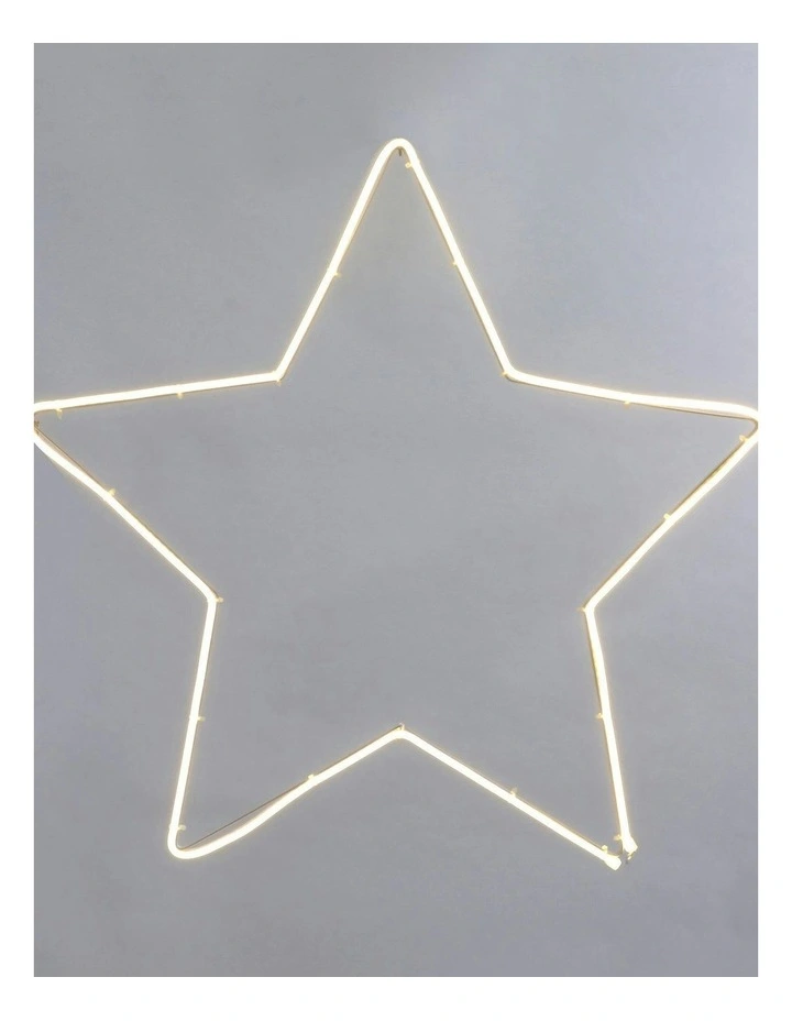 Neon Large Star Sign in Warm White image 2
