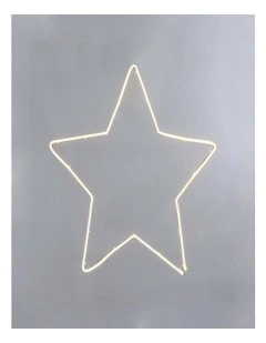 Neon Small Star Sign in Warm White