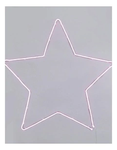 Neon Large Star Sign in Pink