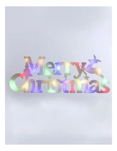 Battery Operated Merry Christmas Sign in Multicolour