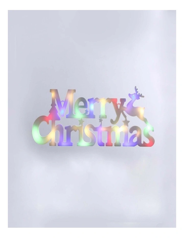 Battery Operated Merry Christmas Sign in Multicolour image 1