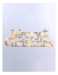 Battery Operated Merry Christmas Sign in Warm White