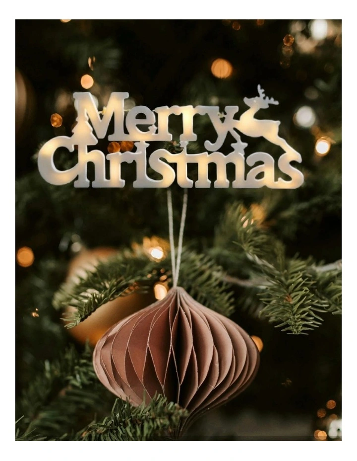 Battery Operated Merry Christmas Sign in Warm White image 2