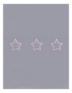 Neon Star Set of 5 in Pink