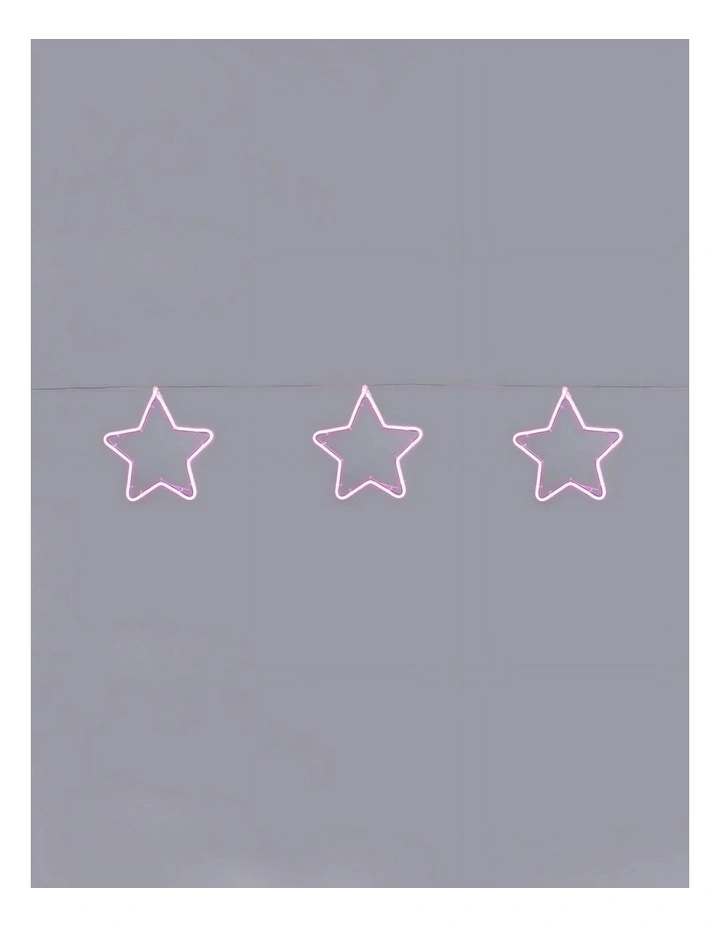 Neon Star Set of 5 in Pink image 1