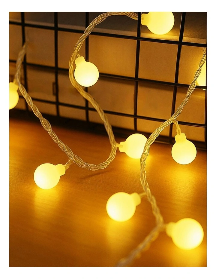 300 LED Connectable Cluster String Light with Cherry Balls in Clear Cable Warm White image 4