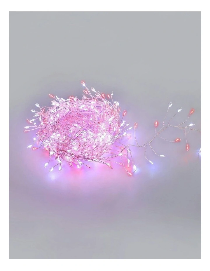 640 Micro LED Cluster Light Silver Cable Red White image 2
