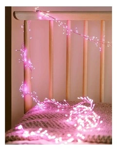 640 Micro LED Cluster Light Silver Cable Pink