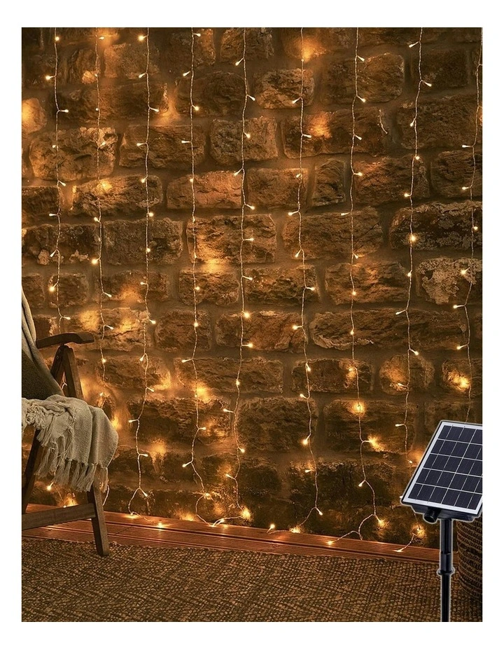 Solar Powered 160 LED Curtain Light image 1