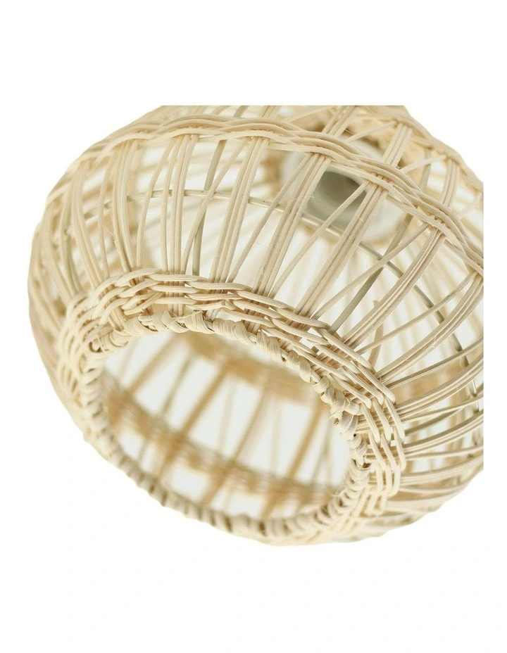 Loom Rattan Pendant Light in Natural image 4