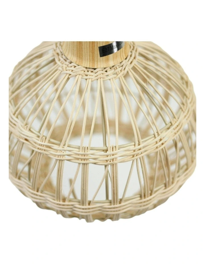 Loom Rattan Pendant Light in Natural image 5