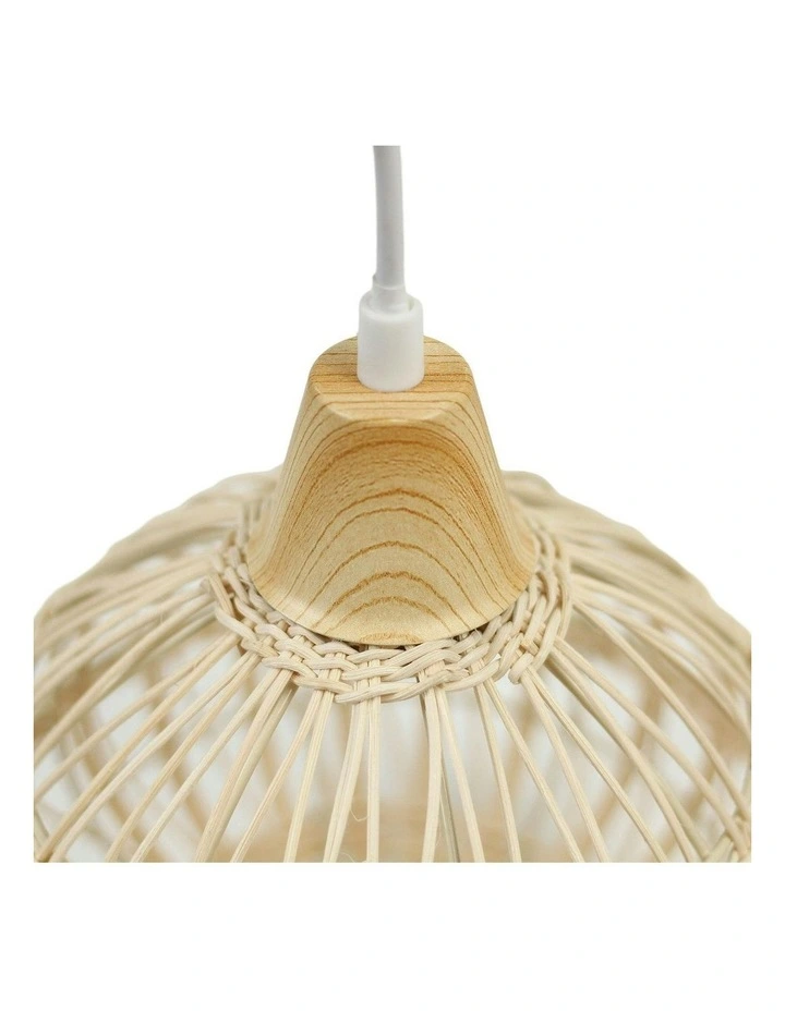 Loom Rattan Pendant Light in Natural image 6
